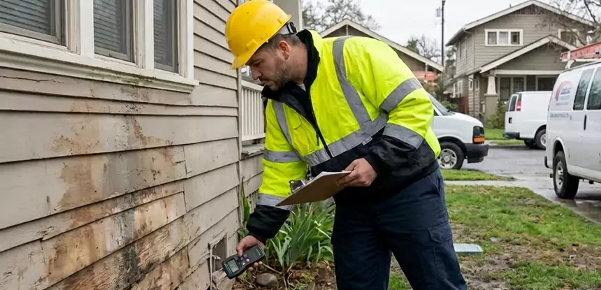 Water Damage Exterior Wall Raymore