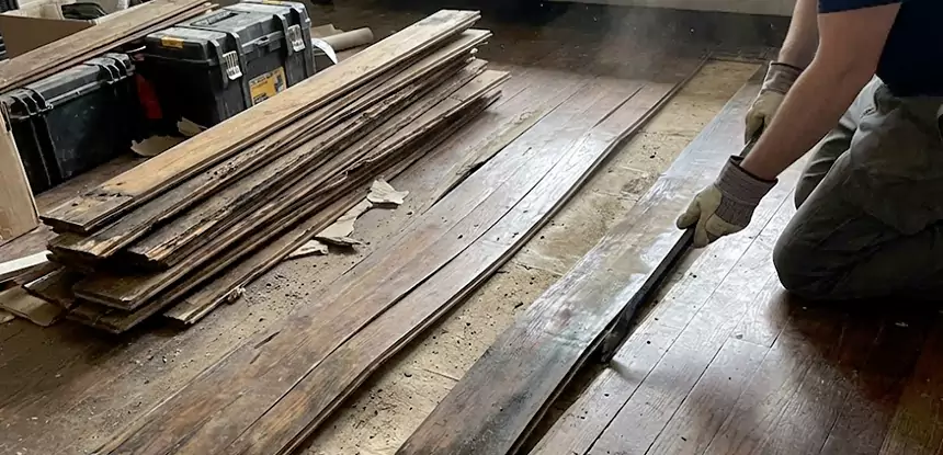 Wood Veneer Water Damage Repair Raymore